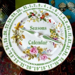 Vintage Duchess bone china season calendar plate